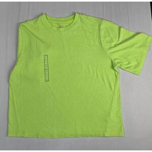 DSG Girls Lime Green Short Sleeve T-Shirt Size Large 14 Relaxed Fit Crew Neck